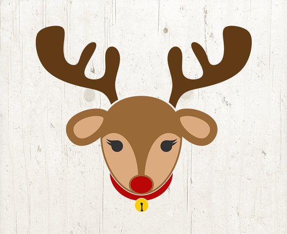 Download rudolph head svg reindeer svg reindeer head svg rudolph | Etsy