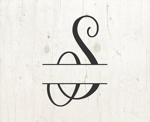 Download Split Monogram Svg Letter S Svg Monogram Letters Svg Split Etsy