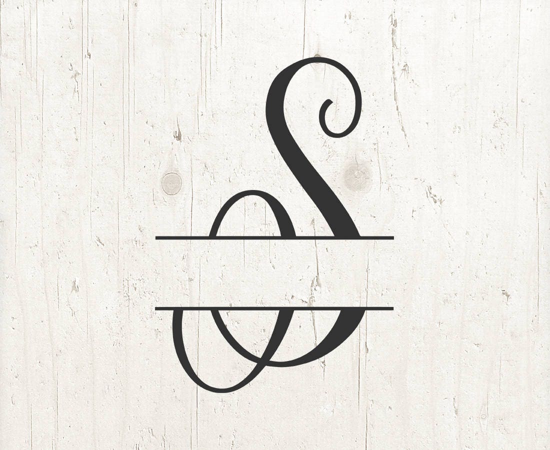 Download Split Monogram SVG Letter S SVG Monogram Letters SVG Split ...