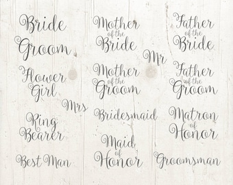 15 Wedding SVG, Wedding Party Svg, Bridal Party svg Cut file Bride Groom Silhouette Svg, Svg Files Bundle