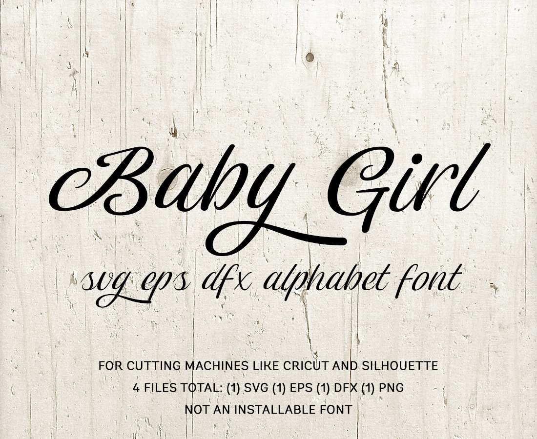 Baby Girl Font SVG for cricut and silhouette alphabet svg Etsy