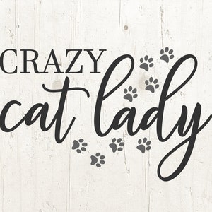 Verrückte Katze Dame Svg Design, Katze Svg, Katze Liebhaber Svg, Svg-Design, Svg Datei Cricuit Kontur Kamee Clipart kommerzielle Nutzung svg