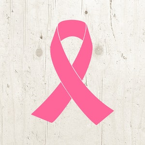 Krebs Band SVG, Krebs Überlebende, Bewusstsein rosa Band SVG, Brustkrebs Band Svg, Dateien für Cricut Kamee Silhouette Svg jpg Png Dxf