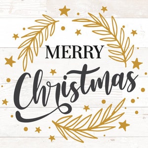 Feliz Natal SVG, Sinal de Feliz Natal, Camisa de Feliz Natal svg, Feliz Natal png Ouro Arquivos svg de guirlanda de Feliz Natal para cricut