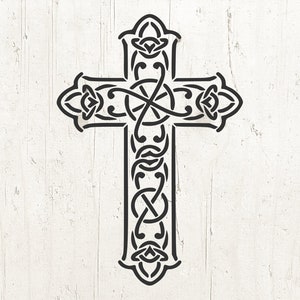 Cross svg, Christian svg, Christian Cross, Celtic Cross Silhouette SVG Vector, cross Clipart, religious svg, religious clipart