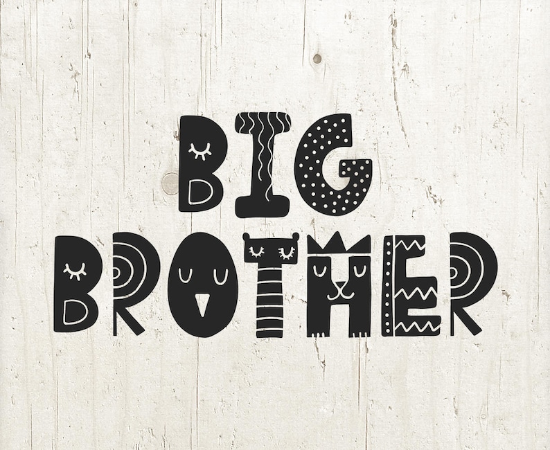 Big Brother SVG Big Bro SVG Brother SVG Shirt Design Commercial Use C...