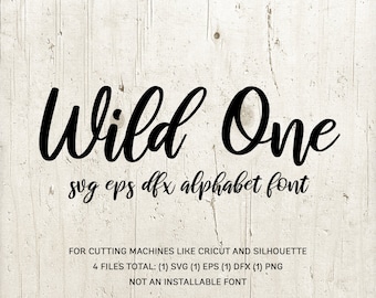 Wild One Font SVG: Modern Calligraphy Alphabet (Digital Download)