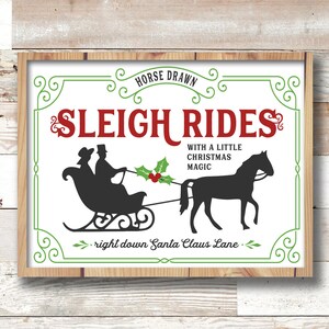 Sleigh Rides Sign Svg Cut File for Rustic Christmas Home Decor and ...