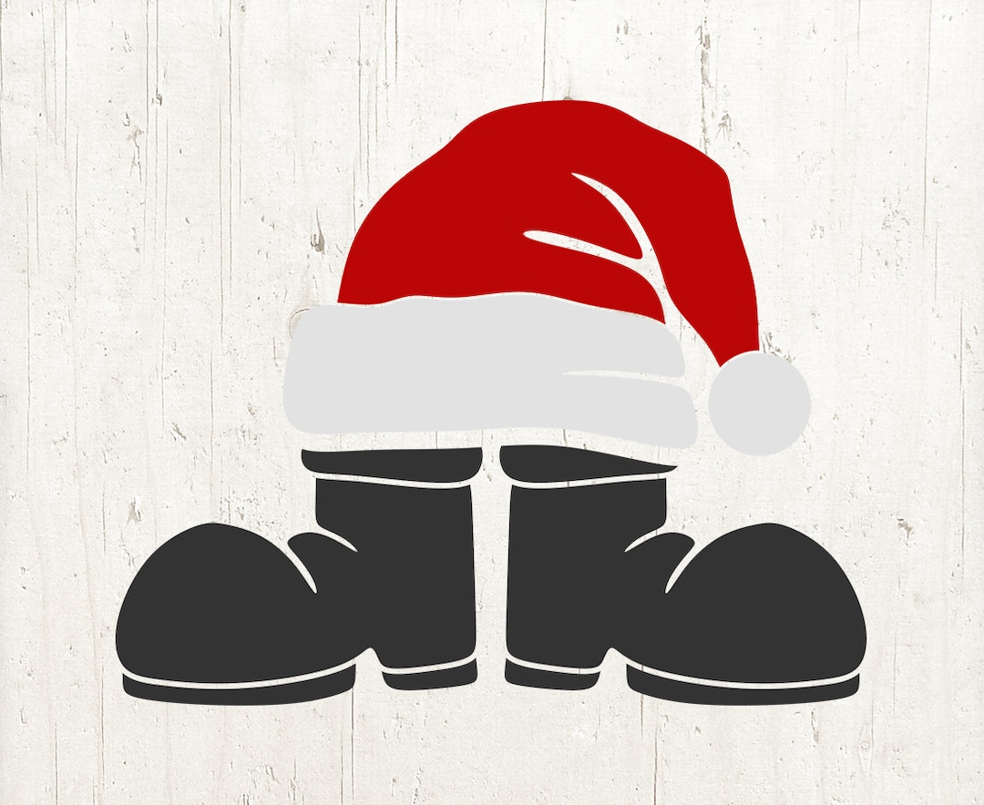 Santa Hat SVG, Santa Clipart, Christmas Svg, Christmas Clipart, Santa Hat Boots Svg, Santa Claus ...