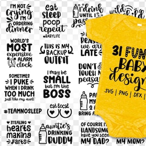 Baby SVG Bundle, Baby Strampelanzug SVG, Neugeborene SVG Bundle, Baby Zitat Bundle, süßes Baby Spruch svg, lustiges Baby svg, Baby Mädchen, Baby Junge