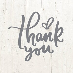 Thank You Card SVG Clipart: Printable Cut File (Digital Download)