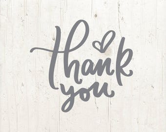 Danke, Karte, SVG, Clipart: Druckbare Schnittdatei (Digitaler Download)