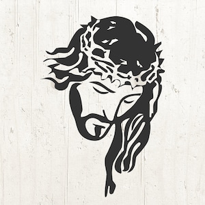 JESUS SVG, Jezus Christus svg christelijke svg, Katholieke svg, religie svg, god svg, religieuze svg, Jezus clipart decal stencil vinyl silhouet
