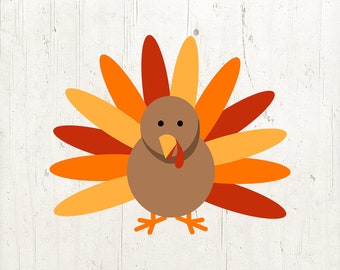 Turkey SVG: Thanksgiving Clipart, Cricut & Silhouette Cut Files (Digital Download)