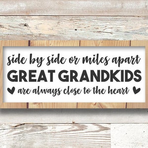 zij aan zij svg of mijlen apart grote kleinkinderen, oma teken svg, grootouders svg, schoonmoedergift, Svg voor Cricut, Dxf, kleinkinderen