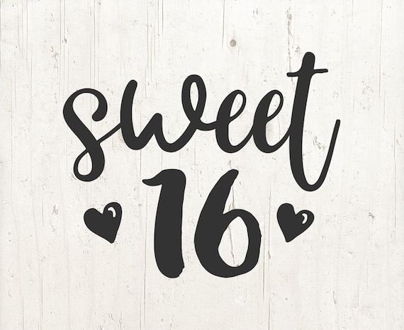 Download Sweet 16 SVG Sixteenth Birthday SVG 16th Birthday svg | Etsy