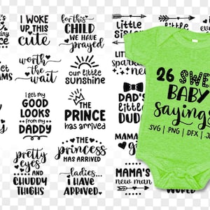 Baby SVG Bundle, Baby Girl svg, Baby Boy svg, Newborn SVG Bundle, Baby Quote Bundle, Baby Sayings svg, Baby Onesie SVG