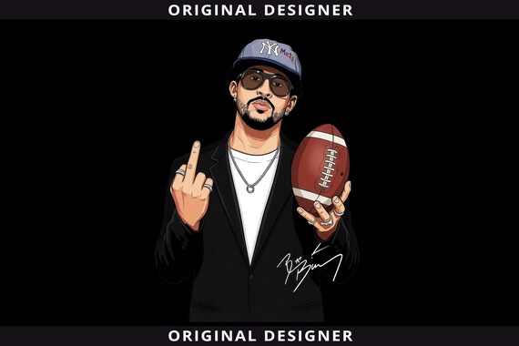 Benito Bunny Football PNG: Benito Bowl T-Shirt Design (Digital Download)