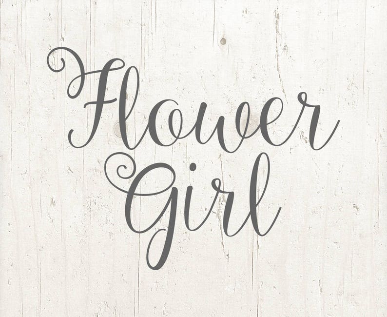 Flower Girl SVG Flower Girl Dxf Png Eps Print and Cut File Etsy