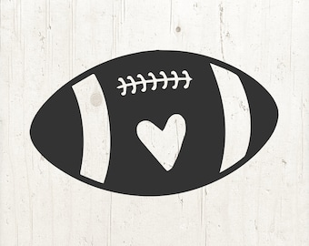 Silhouette de football SVG : fichiers de coupe pour Cricut & Silhouette (téléchargement numérique)