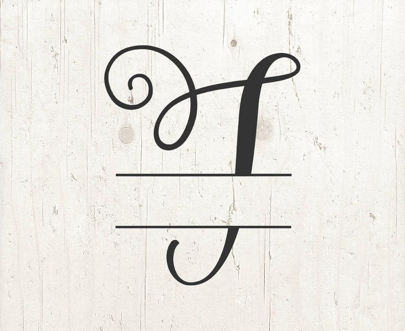 Download Letter T SVG Monogram Letters SVG Split Monogram SVG Split | Etsy