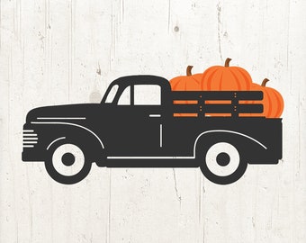 Pumpkin Truck SVG: Fall Truck Clipart, Autumn Sign (Digital Download)