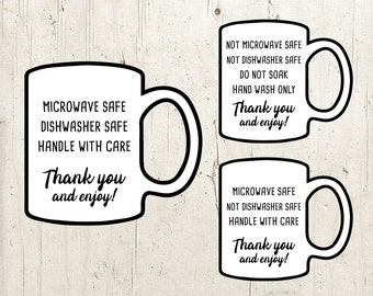 Instrucciones de cuidado SVG, Tarjetas de cuidado SVG, Cuidado de tazas SVG, Instrucciones de lavado de tazas de café SVG, Archivo SVG para Cricut/Silueta