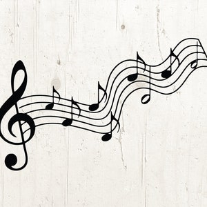 Muziek SVG, muziek notities SVG, muziek notities clipart, muziek clipart, muziek vector, SVG-bestanden voor Cricut Solsleutel SVG