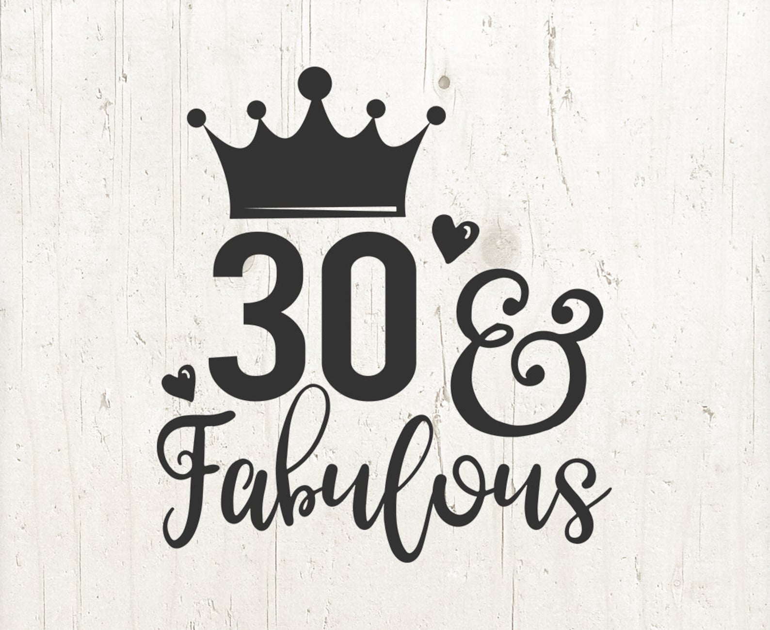 30 and fabulous svg file 30th birthday saying t shirt design | Etsy