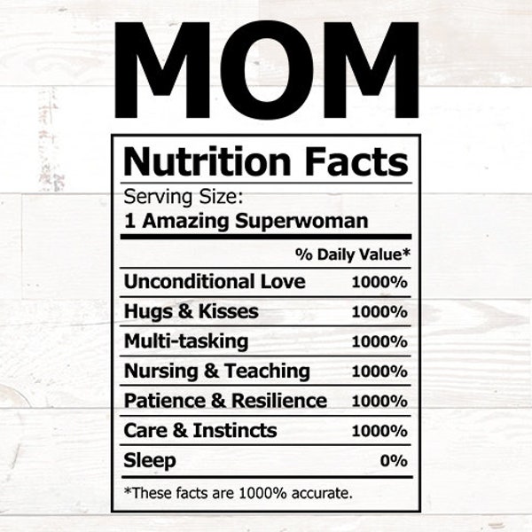 Mother's Day svg, mom svg png, mom nutrition svg, mom nutrition facts svg, momlife svg, mom svg file cricuit silhouette