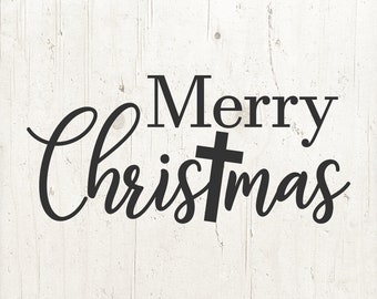 Merry Christmas SVG: Religious Shirt Design, Christian (Digital Download)