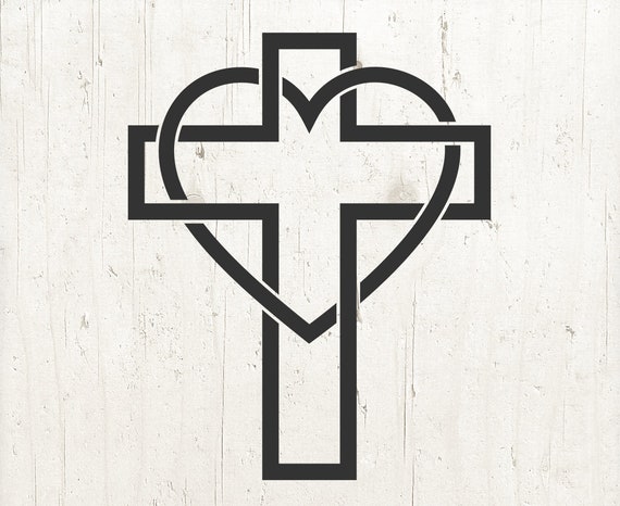 Herz Kreuz Svg Glauben Svg Christlicher Svg Kreuz Herz Etsy