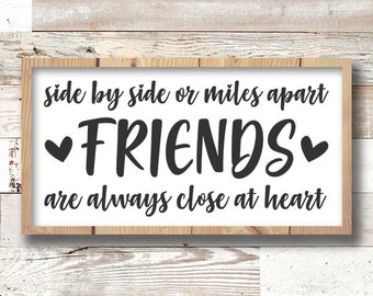 Friends Always Close At Heart SVG: Friendship Gift, Cricut Cut File (Digital Download)
