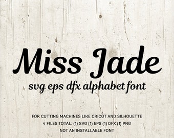 Cursive Font SVG: Handwritten Script Alphabet (Digital Download)