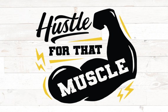 T-shirt De Sport Gildan Homme/femme - Hustle For That Muscle - Gym Workout Noir