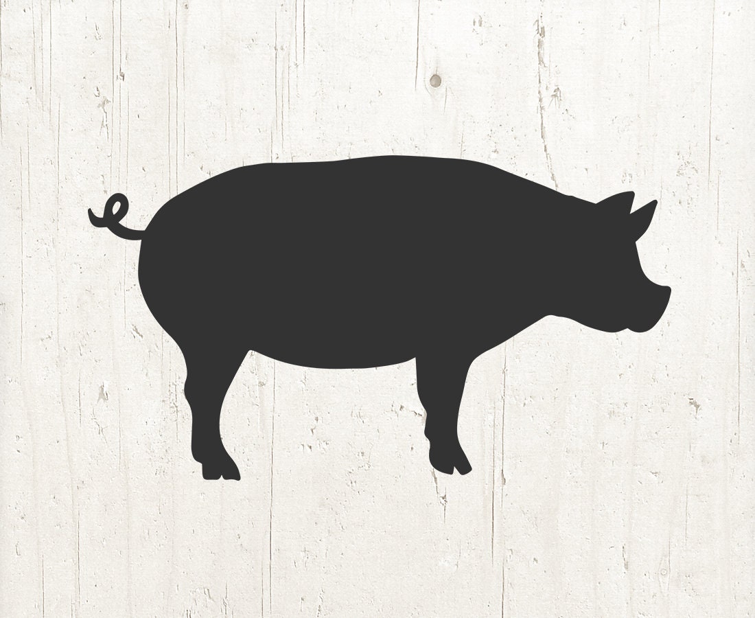 Download Pig SVG File Pig SVG Pig clipart Farm svg pig silhouette | Etsy
