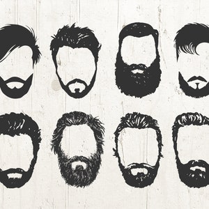 BEARD SVG, Bart-svg, Bart-Schablone, Bart-Dekal, Bart-Cut-Dateien, Hipster SVG, svg bundle, svg files