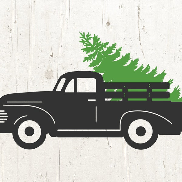 Truck tree svg, christmas tree svg, Truck svg, christmas svg, vintage Truck svg, Pickup Truck svg, christmas sign