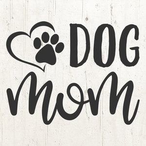 Maman chien svg, svg maman chien, chien svg, fichier svg chien maman cricuit silhouette camée clipart usage commercial svg