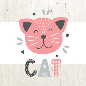 Kat SVG Kitty SVG, Kitty gezicht Svg, kat illustraties, Cute Cat gezicht SVG, Kitty Kat, prinses Svg, Cricut, silhouet snijden bestand