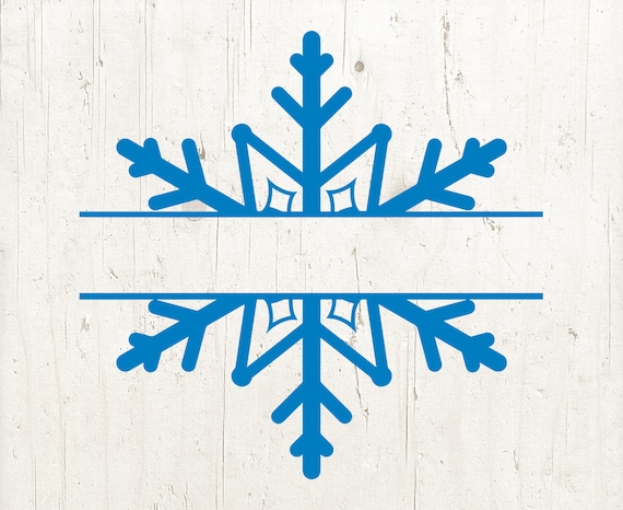 Download Split Snowflake Svg Snowflake Name Svg Christmas Svg Etsy