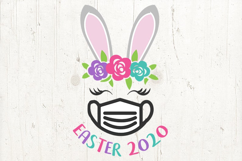 Download Easter Bunny svg 2020 Quarantined Bunny Ears Easter svg ...