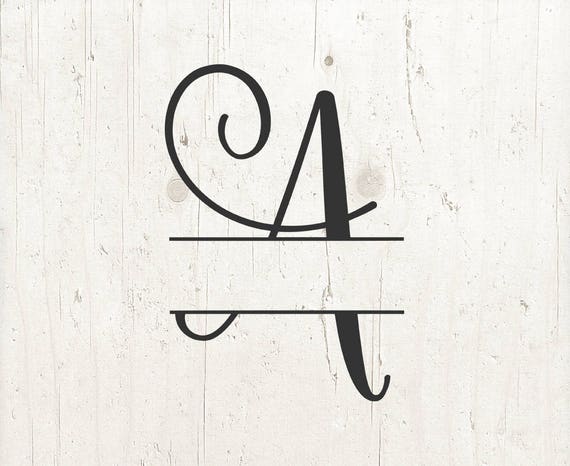 Download Split Monogram File Split Monogram Letters Split Monogram Etsy
