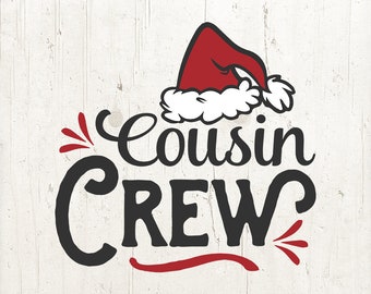 Cousin Crew Christmas SVG: Family Shirt Design Cut File