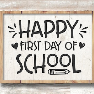Gelukkig eerste dag van school SVG-school SVG terug naar school SVG leraar SVG eerste dag SVG eerste dag van school