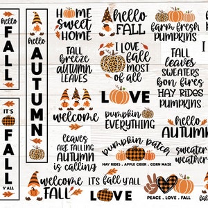 Huge fall svg bundle, Fall svg files, Svg Files for Cricut Silhouette fall svg for shirts, fall gnome svg files bundle png sublimation