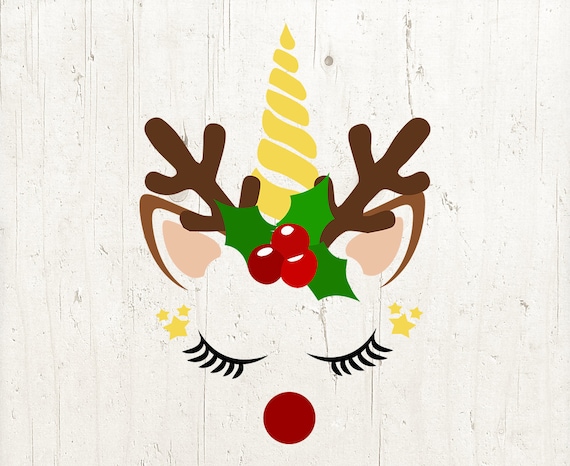 Download Reindeer Svg Christmas Svg Unicorn Svg Christmas Shirt Svg Etsy