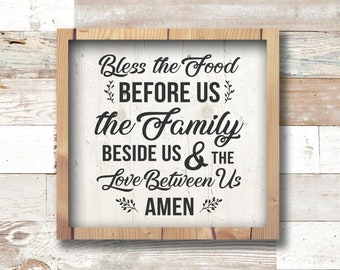 Bless The Food Before Us The Family SVG Prayer SVG Vector File Cut or Print Circut Explore and more Sayings SVG