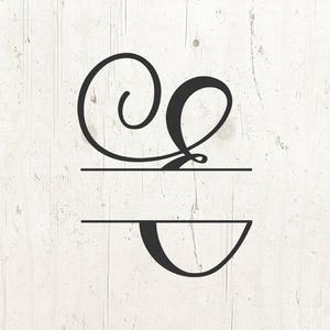 Letter E SVG Split Monogram Alphabet Letters Split Letter Svg Monogram, Split Monogram Svg, Letter Svg