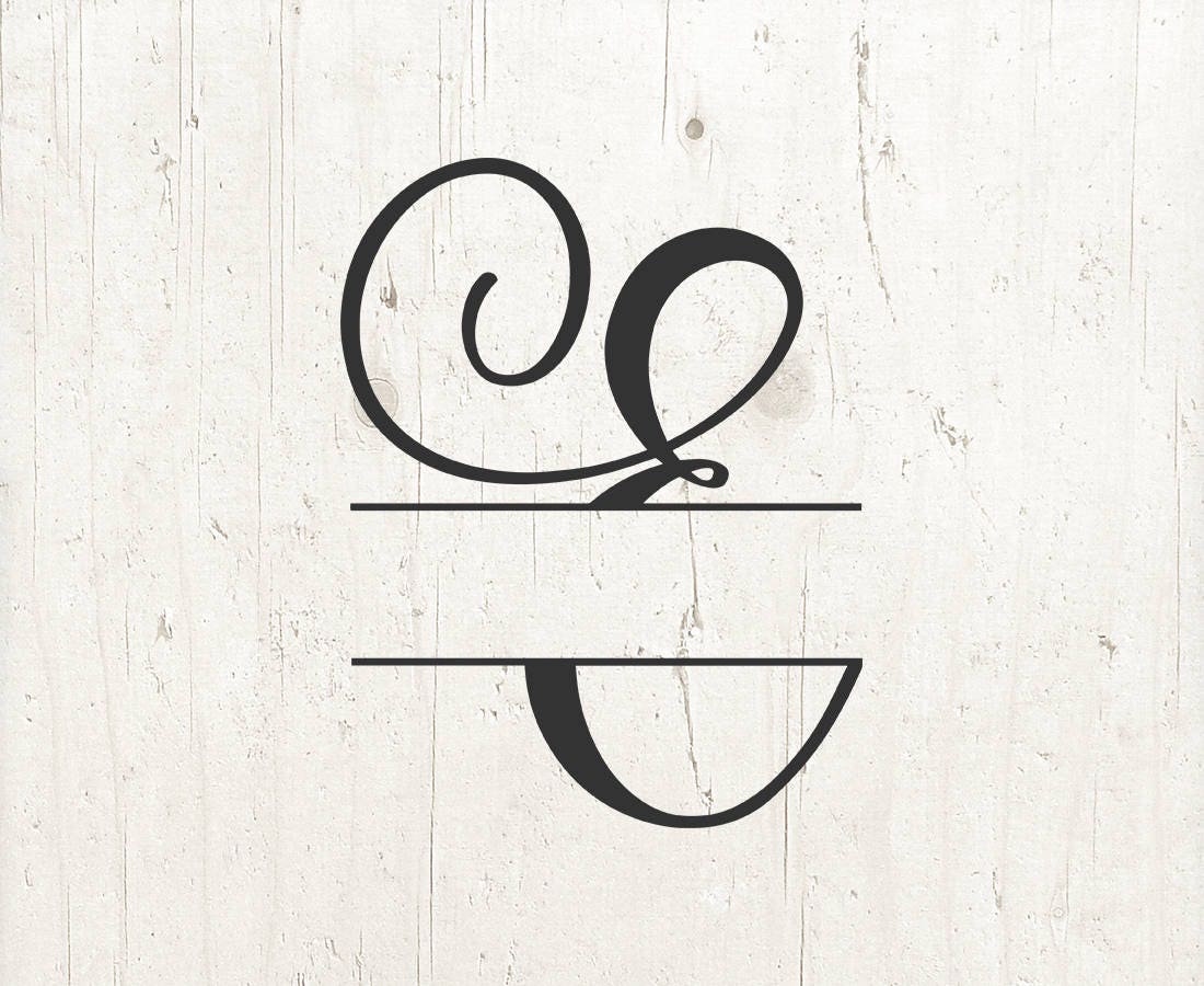 E Monogram Svg